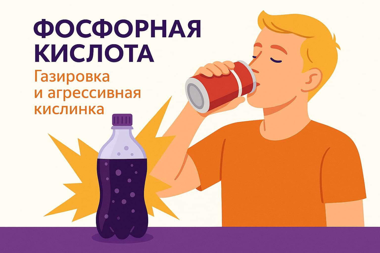 E338 в коле: почему фосфорная кислота агрессивнее лимонной