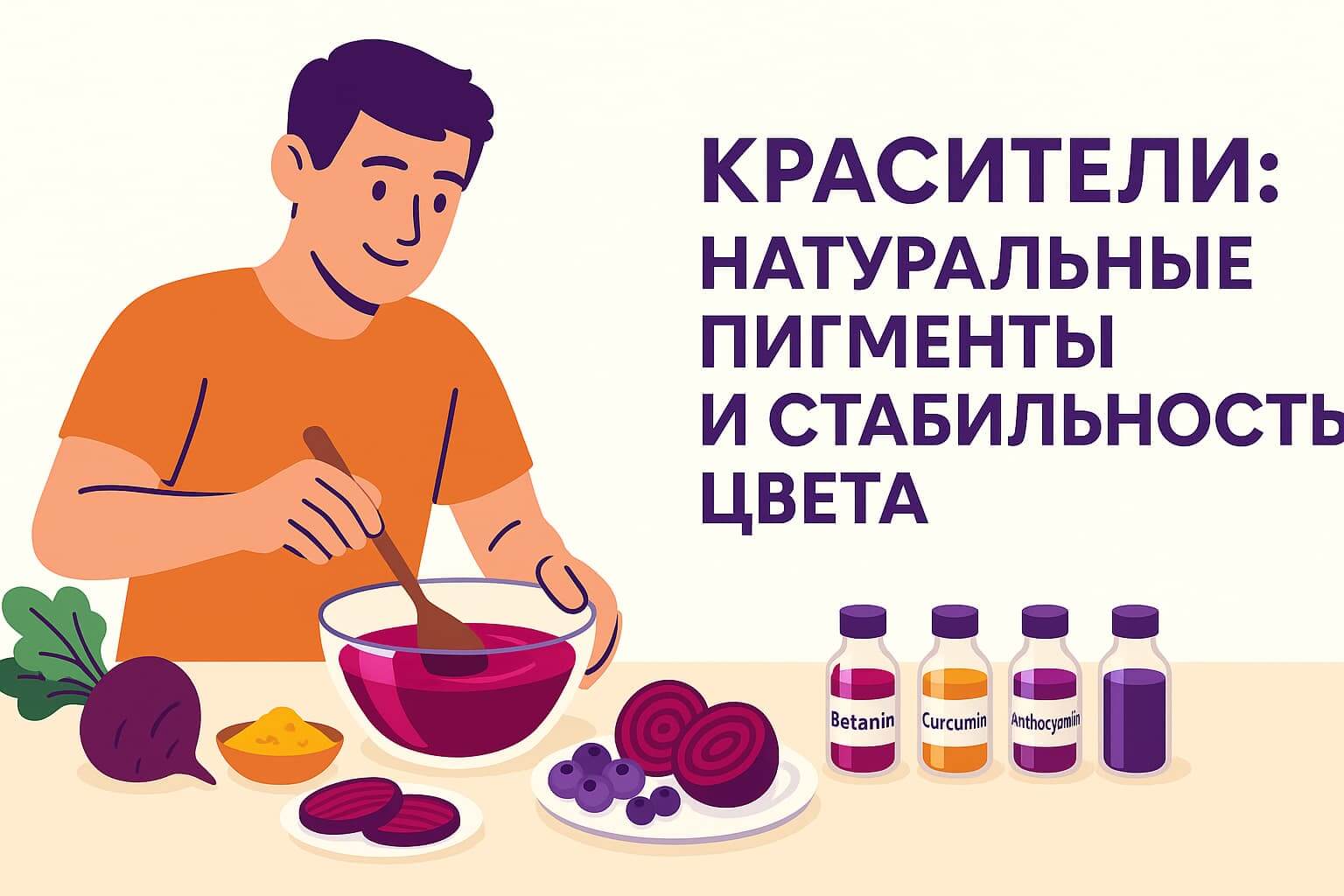Каротиноиды, антоцианы, хлорофилл: химия цвета в продуктах